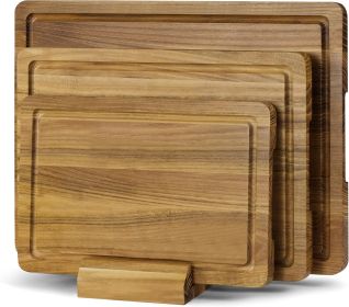 Teak Cutting Board Set for Kitchen